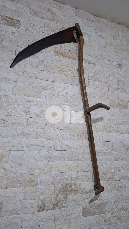 Rare 1900s French Provincial Scythe | Signed 1