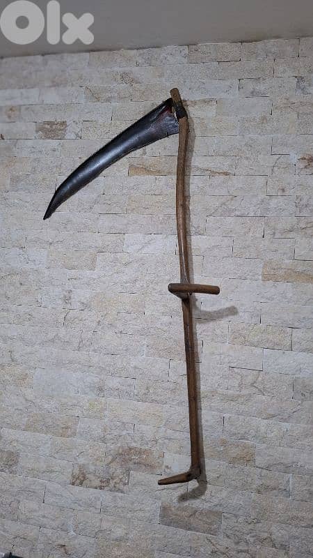 Rare 1900s French Provincial Scythe | Signed 3