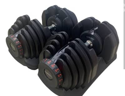 Pair of adjustable dumbells 5 to 40 kg- like new