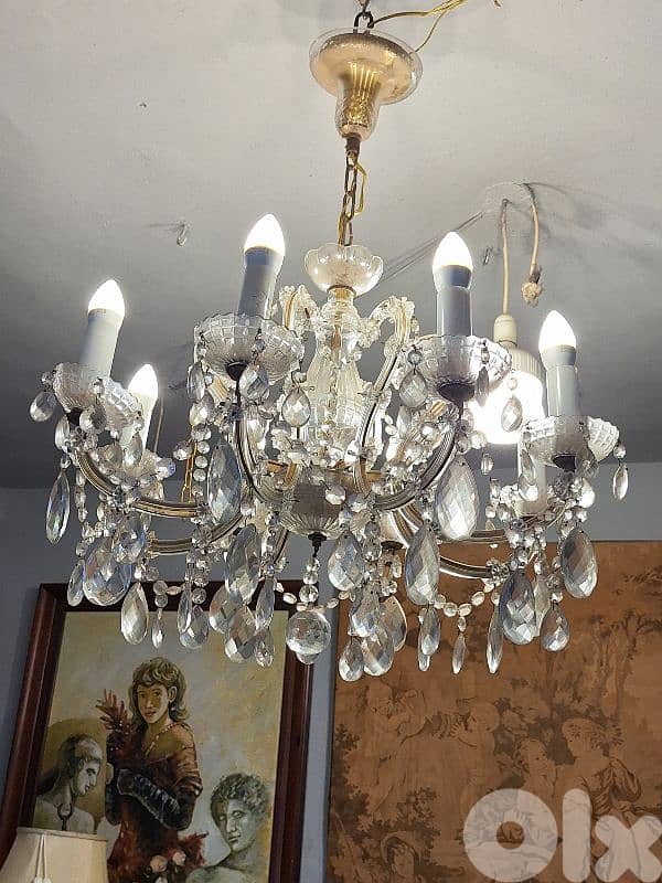 antique czech original crystal chandelier 2