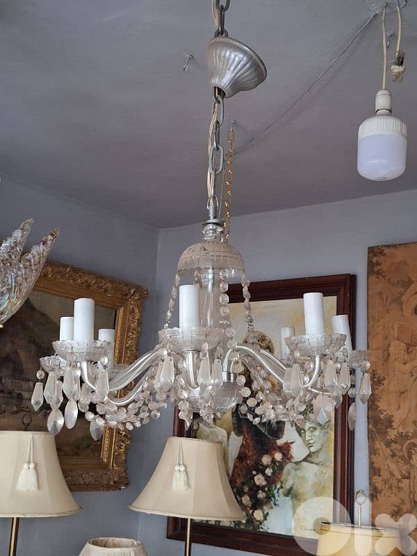 antique czech crystal chandelier 6