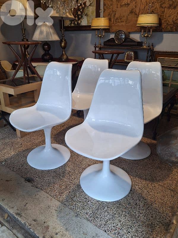 4 vintage original fiber chairs 1