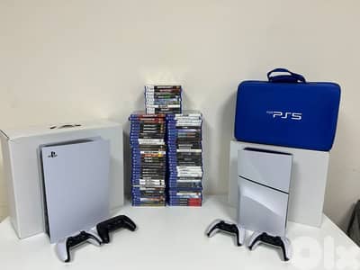 2 PS5, 4 Original Controllers, more than 70 games