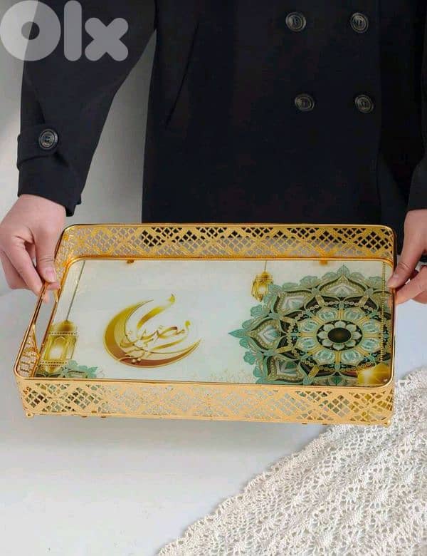 New Large Rectangular Ramadan Moon Style Tray 1