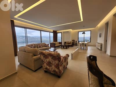 250 SQM Furnished Apartment in Baabdat + Breathtaking  Mountain View
