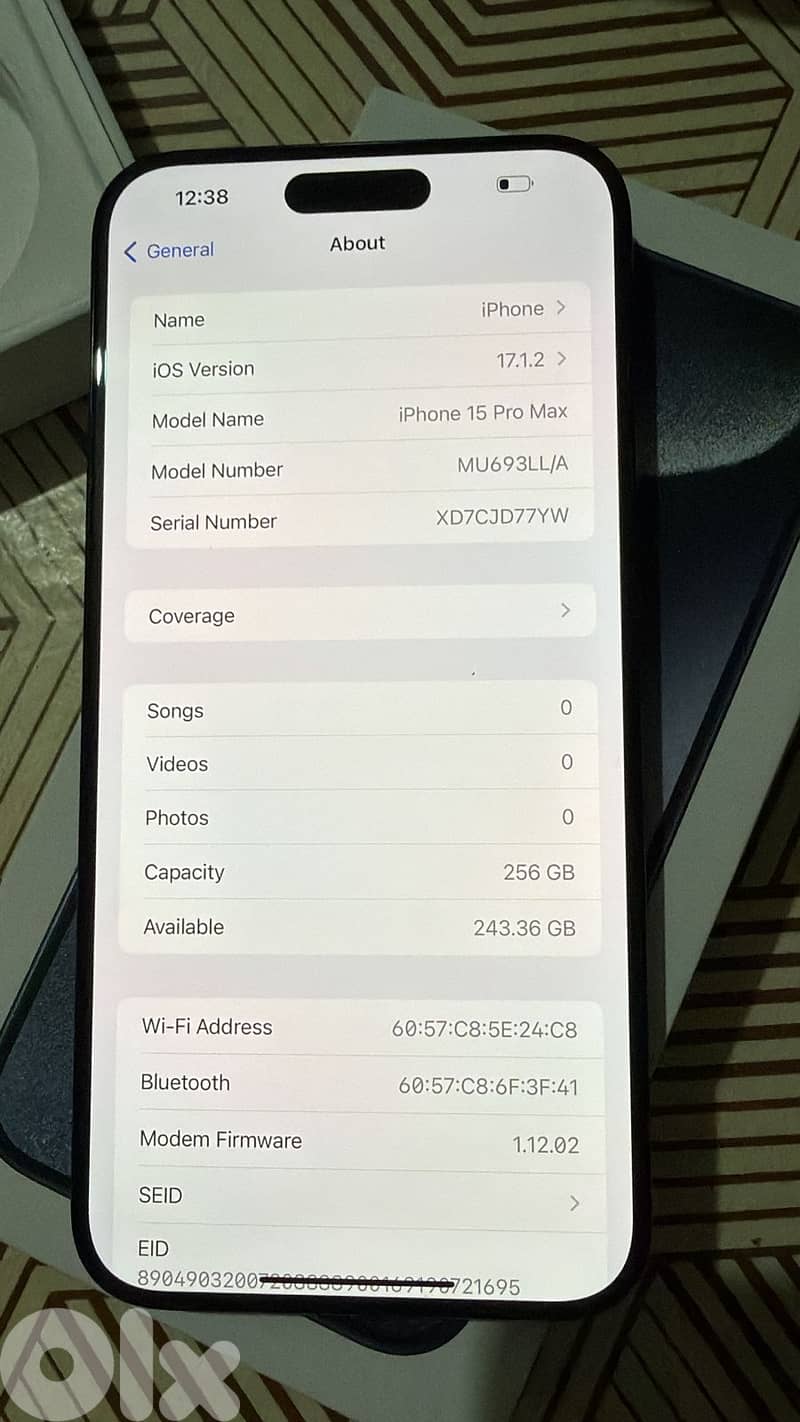 IPHONE 15 PRO MAX 256 GB BLUE ESIM 4