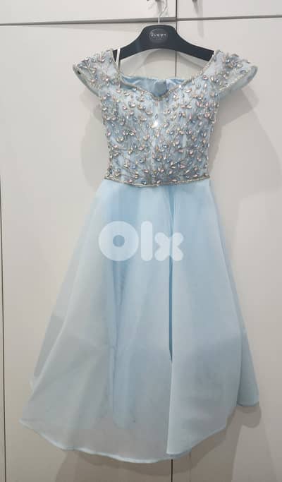 blue dress with strass