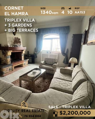 Villa triplex for sale in Kornet El Hamra AA153