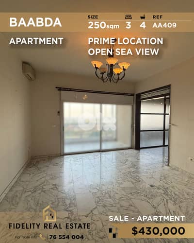 Apartment for sale in Baabda AA409 شقة للبيع في بعبدا