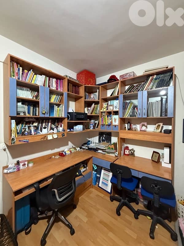 2 Beds Bedroom Set + Wardrobe + Study Desk | Excellent Condition 2