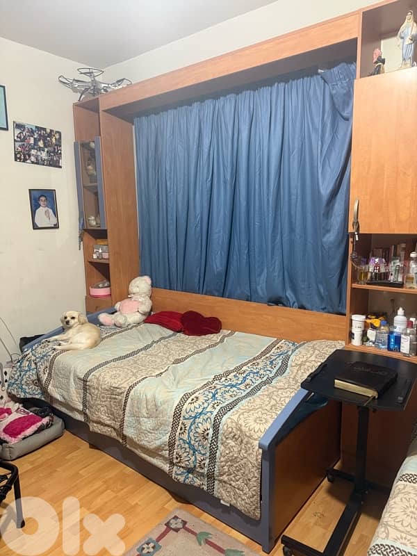 2 Beds Bedroom Set + Wardrobe + Study Desk | Excellent Condition 7