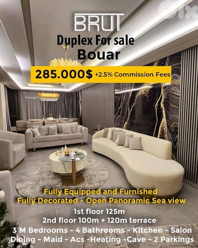 265 Fully Equipped Duplex for sale in Bouar - Open Panoramic sea view