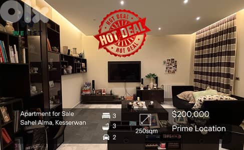 Apartment for sale in Sahel alma شقة للبيع في ساحل علما