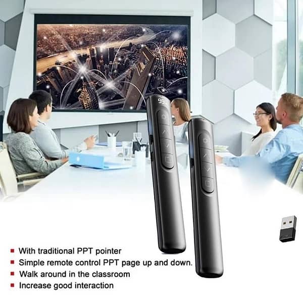 Wireless Presenter Remote Control USB Projector Page Turning Pen 1