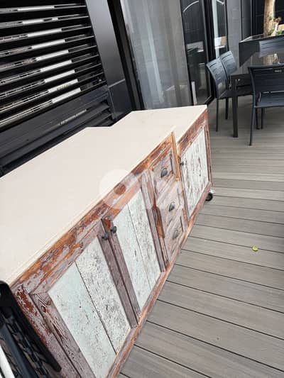 Vintage Balcony set with cabinet and a swing