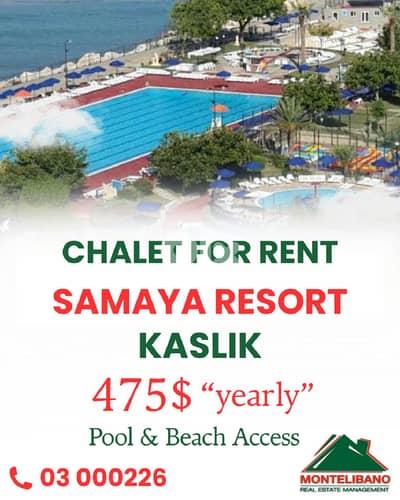70 sqm Chalet For Rent in Samaya Resort "Kaslik" + Pool & Beach Access