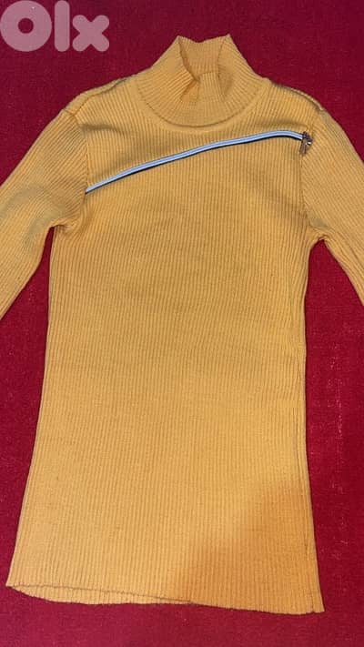 mustard long top