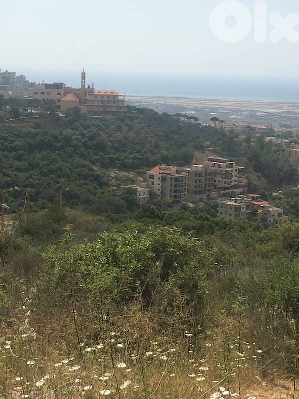 Prime Hilltop Land  Kfarchimaأرض كفرشيما - Unblockable Sea & City View 1