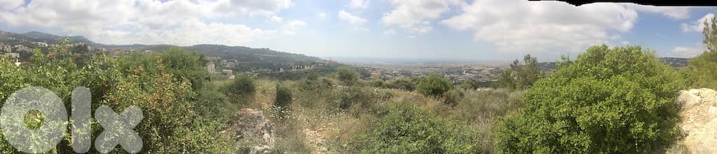 Prime Hilltop Land  Kfarchimaأرض كفرشيما - Unblockable Sea & City View 3