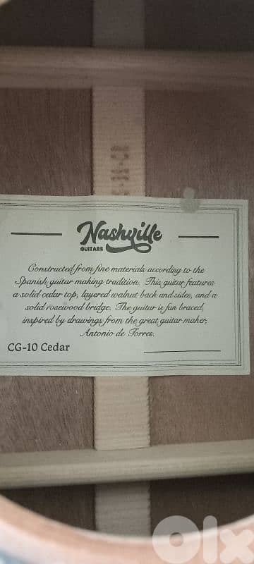 "NASHVILLE " CG-10 Classic Guitar 2