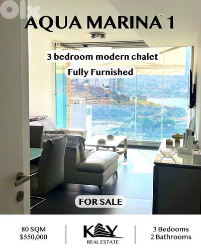 Modern 3 bedroom chalet in Aquamarina 1