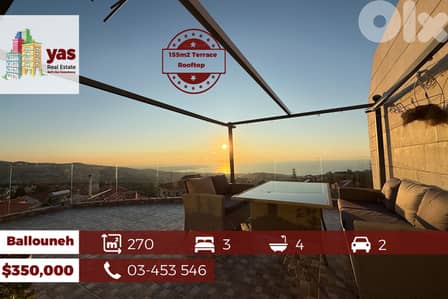 Ballouneh 270m2 | Rooftop | 155m2 Terrace | Prime Location | GT |