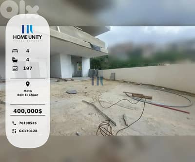 apartment + garden and terrace for sale in Beit El Chaar, Metn