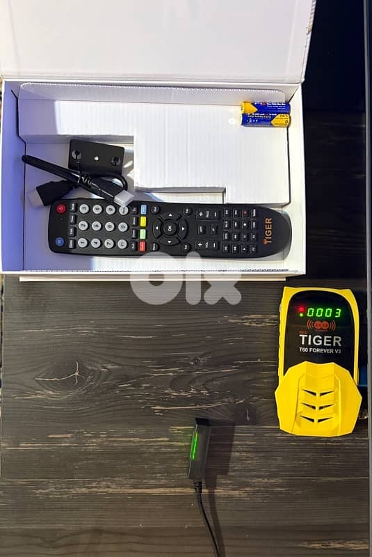 two satellite receivers. 1