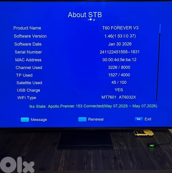 two satellite receivers. 2