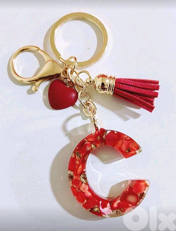 New Cute Heart Letter Keychain Gift For Teacher's Day (4 Colors) 4