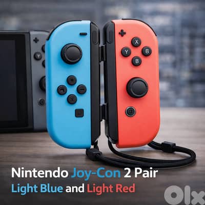 Nintendo Joy-Con 2 Pair, Light Blue and Light Red