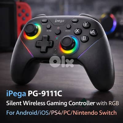 iPega Silent Wireless Gaming Controller with RGB Android/ios/ps/nin/pc