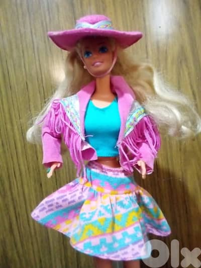 WESTERN FUN/SUNCHARM Barbie rare Mattel1989 great doll+her own clothes