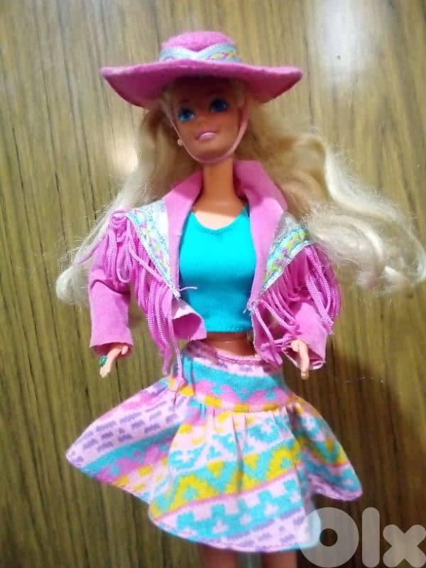 WESTERN FUN/SUNCHARM Barbie rare Mattel1989 great doll+her own clothes 2