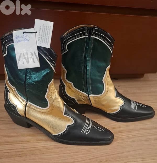 zara new real leather boots 4