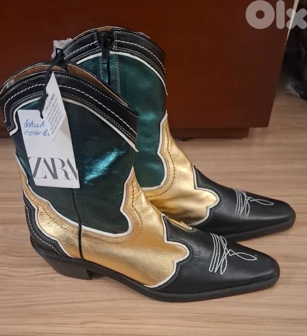 zara new real leather boots 5