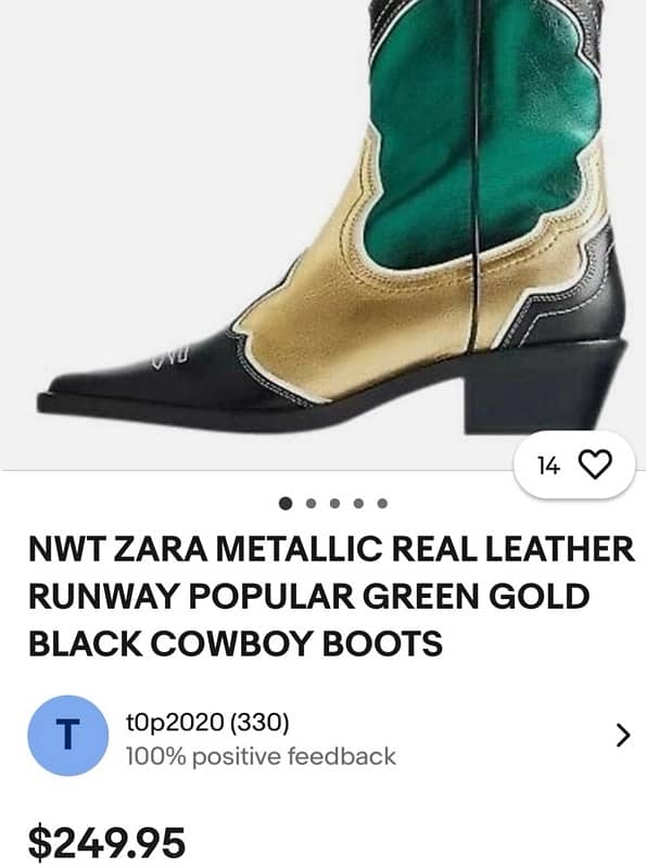 zara new real leather boots 8