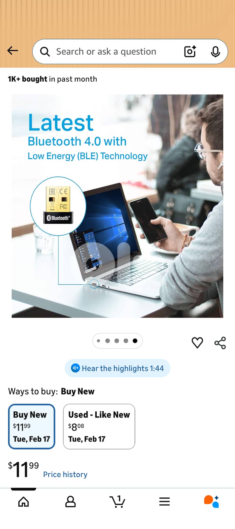 Tp link Bluetooth 4.0 Nano USB Adapter - UB400 1