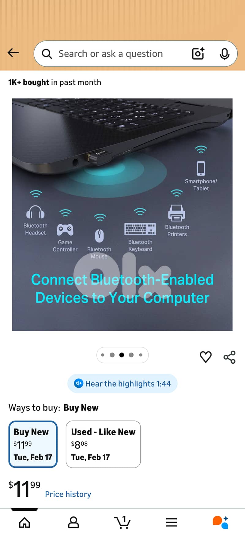 Tp link Bluetooth 4.0 Nano USB Adapter - UB400 5