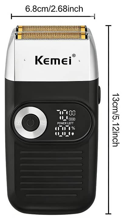 KEMEI Men's Shaving Razor, Rechargeable with Beard Trim Titanium foil 5