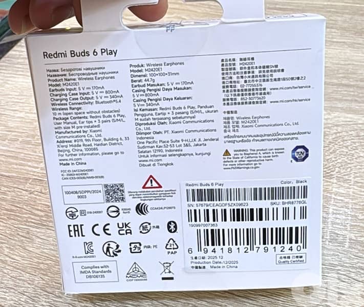 Xiaomi Redmi Buds 6 Play Black 1