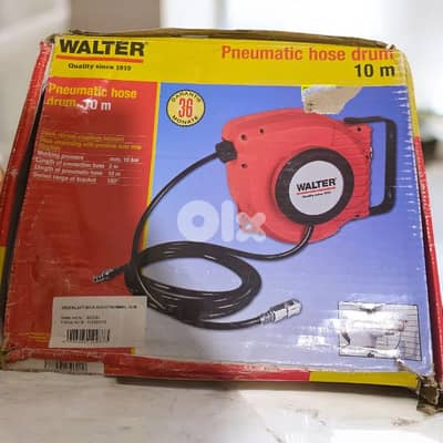 WALTER Pneumatic Hose Drum – بكرة هواء مضغوط 10 متر