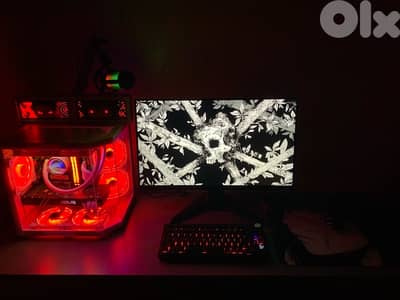 PC+Monitor+Glass mousepad+ Mouse+Keyboard+Microphone