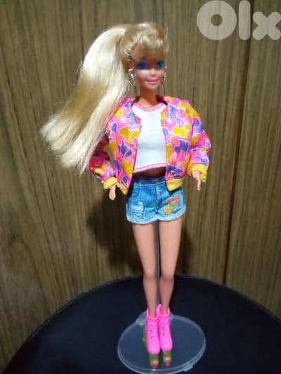 ROLLERBLADE Barbie Mattel91 Rare vintage +own Roller shoes great doll