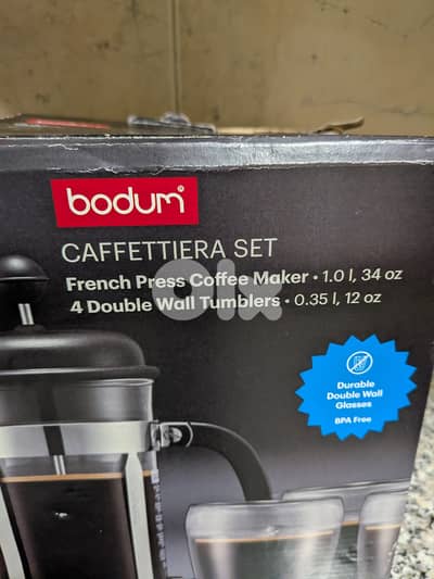 Bodum Caffettiera French Press Set – 1.0LCoffee Maker & 4 Thermal Cups