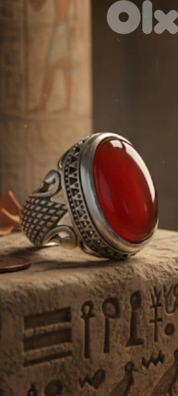 Silver Agate Yamani Ring |خاتم فضة عقيق يماني