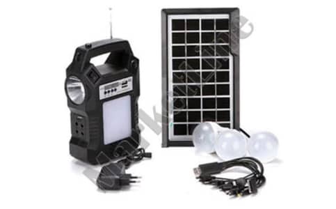 شاحن بالطاقة الشمسية + نظام إنارة