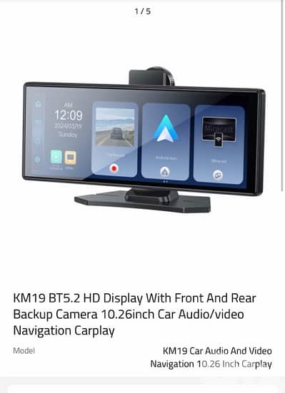 Yesido BT5.2 60Hz HD Display 4-in-1 Car Audio/video Navigation Carplay