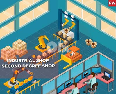 INDUSTRIAL SHOP- SECOND DEGREE SHOP- Zouk Mosbeh REF#EW130216