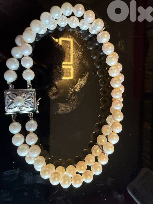 SAKATA PEARL. Necklace and bracelet. 4